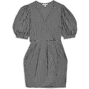 Topshop Black and White Gingham Dress